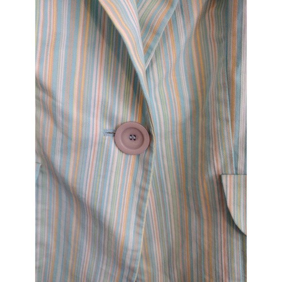 R.Q.T Blazer Women’s Size 12 Rainbowcore Single Button Jacket Shoulder Pads - Picture 4 of 4